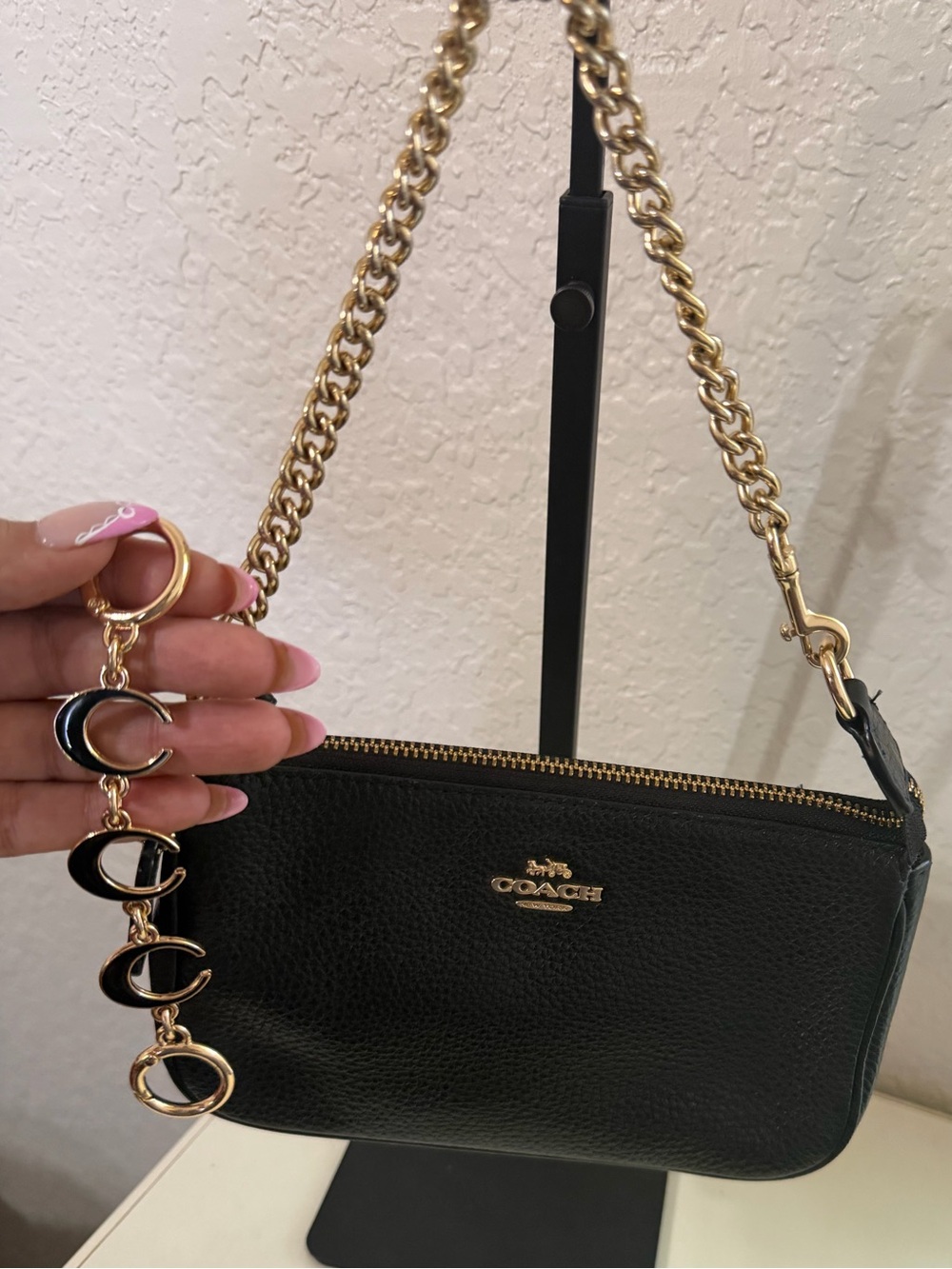 Coach Black Pebbled Leather Mini Bag - Picture 2 of 4